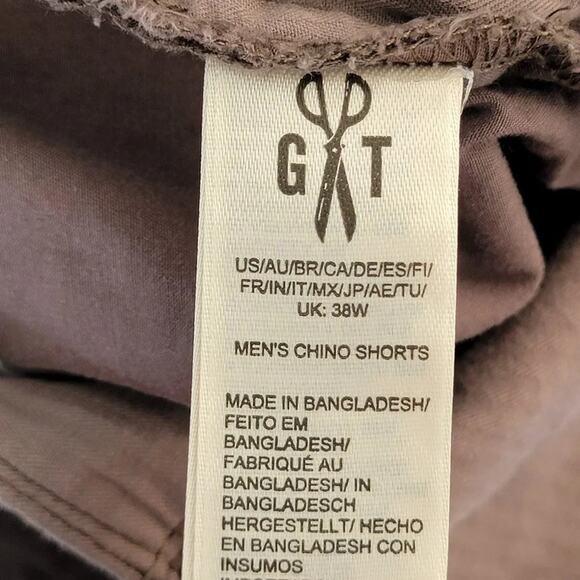 Goodthreads Chino Shorts Mens Size 38W Light Brown Slim Fit Flat Front - Picture 7 of 8